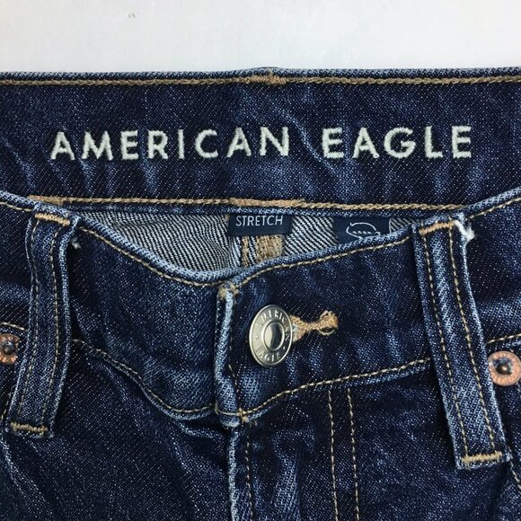 American Eagle Outfitters Jeans Super High Rise Ankle Straight Leg size 4L - Picture 3 of 9